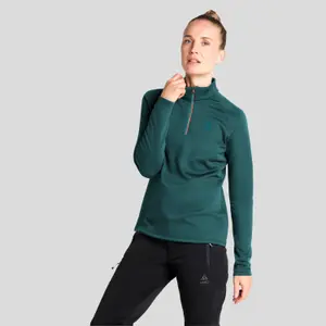 Camisola com 1/2 fecho de correr para mulher Odlo Besso image-1