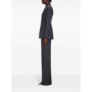 Spodnie dzwony w paski dla kobiet Off White image-3