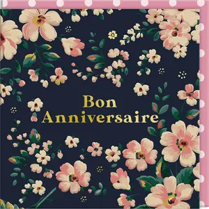 Carte double Ohh Deer Cath Kidston - Fleurs Anniversaire image-0