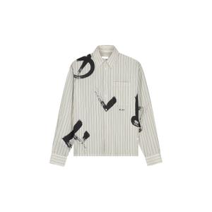 Hemd Olaf Hussein Brushtroke Logo Stripe