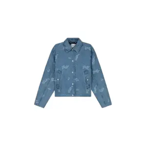 Veste en jean wavy denim femme Olaf Hussein AOP