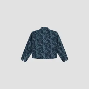 Veste en jean wavy denim femme Olaf Hussein AOP image-1
