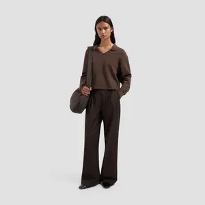 Pantalon fines rayures ajusté femme Olaf Hussein image-4