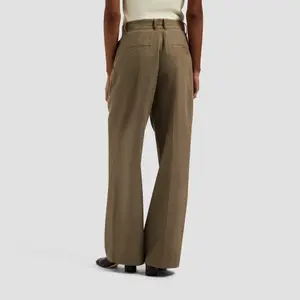 Pantalon en lin ajusté femme Olaf Hussein image-1