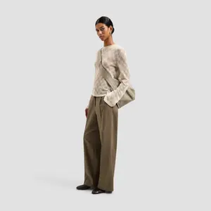 Pantalon en lin ajusté femme Olaf Hussein image-4