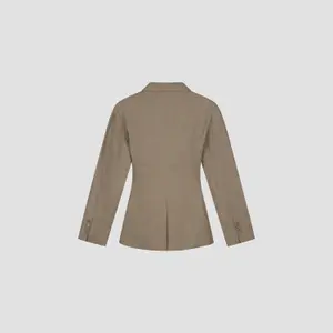 Blazer asymétrique en lin Olaf Hussein image-1