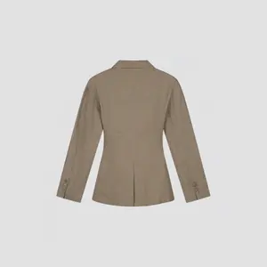 Blazer asymétrique en lin Olaf Hussein image-3