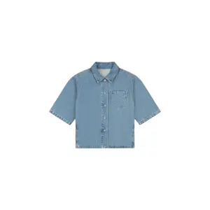 Veste en jean denim manches courtes Olaf Hussein