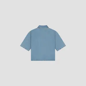 Veste en jean denim manches courtes Olaf Hussein image-1