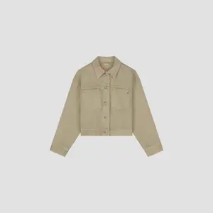 Veste en jean denim femme Olaf Hussein Monogramme image-2