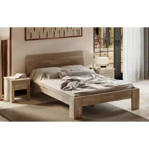Κρεβάτι από μασίφ ξύλο Olivia Living Montana Sonoma 140 image-2