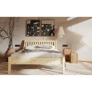 Κρεβάτι από μασίφ ξύλο Olivia Living Tonja 90 image-3