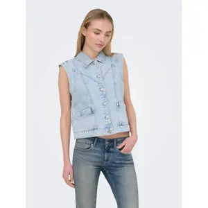 Sleeveless denim jacket for women Only Kennedy image-3