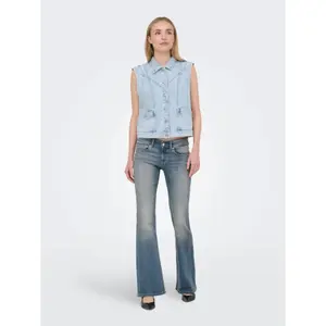Sleeveless denim jacket for women Only Kennedy image-2