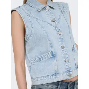 Sleeveless denim jacket for women Only Kennedy image-6