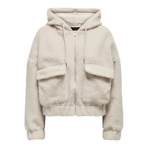 Women's hooded fleece Only Teddy Onltanja image-0