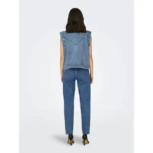 Womens Zip-Up Hooded Denim Jacket Only Kennedy image-5