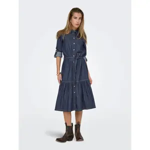 Robe in denim volant donna Only Sevigny image-1