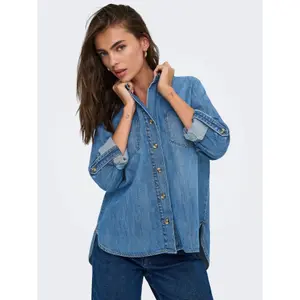 Chemise en jean manches longues femme Only Yasmin image-3