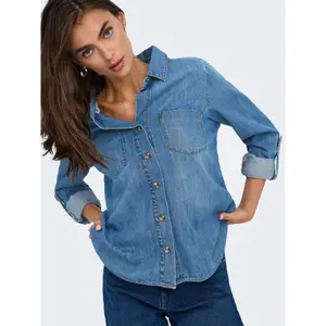 Chemise en jean manches longues femme Only Yasmin image-4
