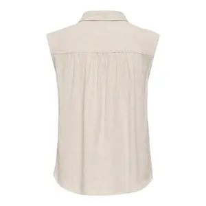 Women's sleeveless linen shirt Only Siesta image-2