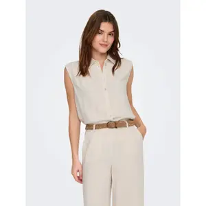 Women's sleeveless linen shirt Only Siesta image-1