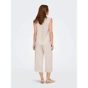Women's sleeveless linen shirt Only Siesta image-4