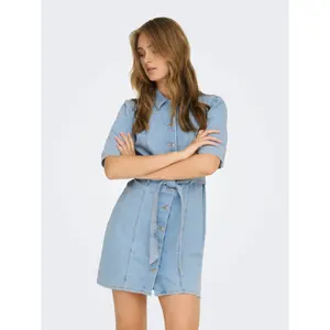 Robe chemise en jean femme Only Vibbe image-2