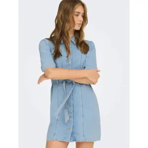 Robe chemise en jean femme Only Vibbe image-1