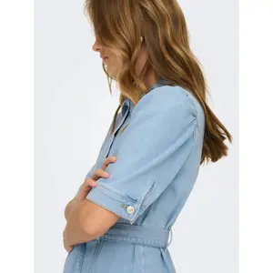 Robe chemise en jean femme Only Vibbe image-6