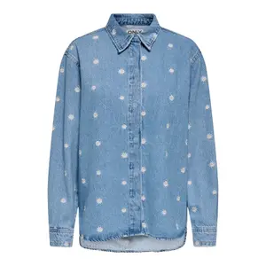 Camicia a maniche lunghe in denim donna Only Vera Daisy image-0