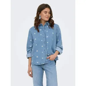 Camicia a maniche lunghe in denim donna Only Vera Daisy image-1