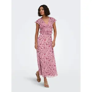 Long ruffled dress for women Only Valda image-1