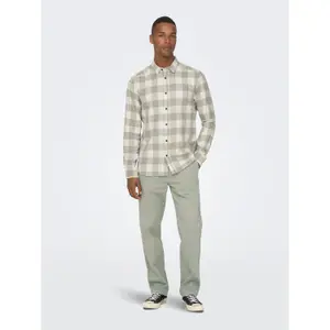 Chemise manches longues Only & Sons Gudmund Checked image-1