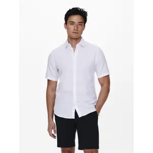 Camisa de lino liso Only & Sons Caiden image-2