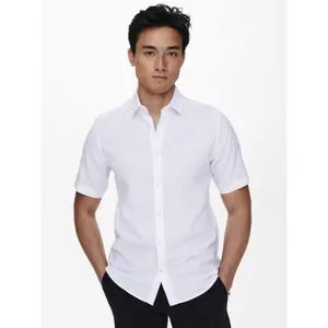 Camisa de lino liso Only & Sons Caiden image-3