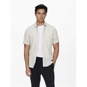 Camisa de lino liso Only & Sons Caiden image-1