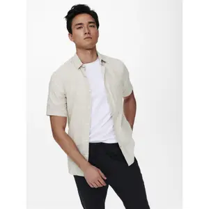 Camisa de lino liso Only & Sons Caiden image-2