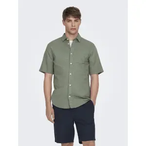 Camisa Only & Sons Caiden Solid Linen image-2