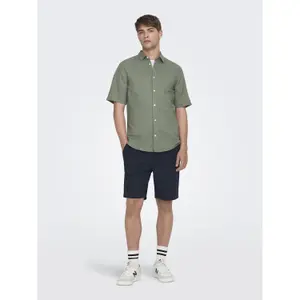 Camisa Only & Sons Caiden Solid Linen image-1