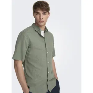 Camisa Only & Sons Caiden Solid Linen image-3