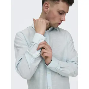 Camisa de manga larga Only & Sons Caiden Solid Linen image-5