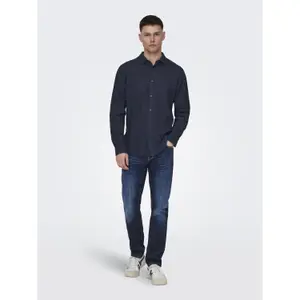 Camisa de manga larga Only & Sons Caiden Solid Linen image-1