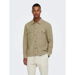 Sobrecamisa de lino Only & Sons Kennet image-1