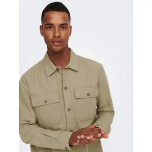 Sobrecamisa de lino Only & Sons Kennet image-4
