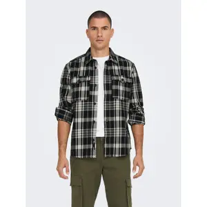 Sobrecamisa de cuadros de algodón Only & Sons Milo image-1