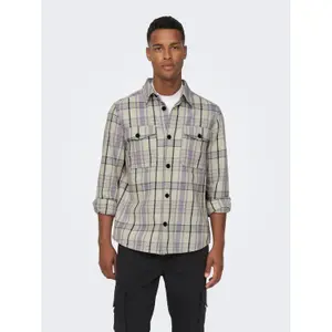 Sobrecamisa de cuadros de algodón Only & Sons Milo image-1