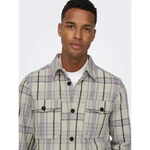 Sobrecamisa de cuadros de algodón Only & Sons Milo image-4