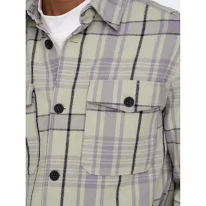 Sobrecamisa de cuadros de algodón Only & Sons Milo image-5