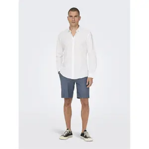 Pantalones cortos de algodón y lino Only & Sons Mark 0011 image-1